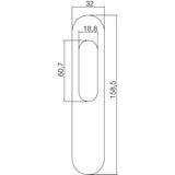 MARCHESI Juego de manijas de puerta corredera de elevación para puerta de patio + mango de carcasa de acero inoxidable mate