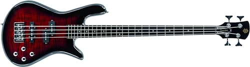 SPECTOR - Legend 4 Standard Black Cherry, bajo eléctrico, cuerpo fresno ligero, mango de acero y padauk, teclado ébano Amara de 24 teclas, escala de 864 mm, cejilla: 41,6 mm, pastilla: P/J, color