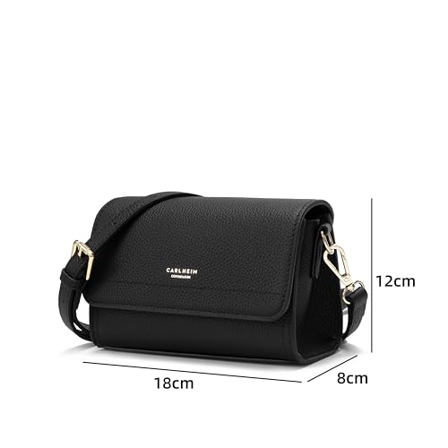 Carlheim, Gotland Genuine Leather collection, Scarlett Genuine Leather Handbag (Black)