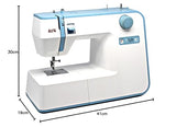 ALFA - Máquina de Coser, Style 30, Azul Cielo, 19 Puntadas, 30 x 19 x 41 Cm, Accesorios Incluidos