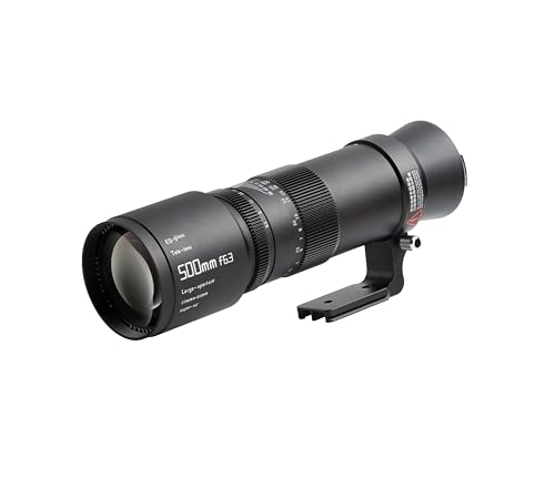 TTArtisan Teleobjetivo de Cuerpo metálico F6.3 de 500 mm Compatible con Montura GFX, Color Negro