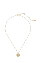 Kate Spade New York Colgante mini Heritage Bloom, Claro/Oro
