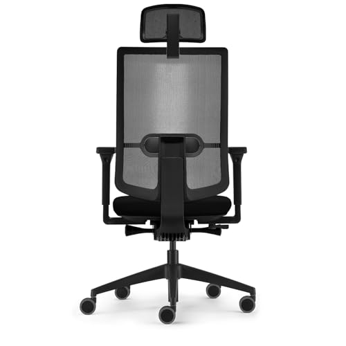 Sedus, Se:do Pro Light 2 - Silla de Oficina ergonómica, Membrana de Red, Color Negro, Soporte Lumbar, Soporte para el Cuello, Altura Regulable