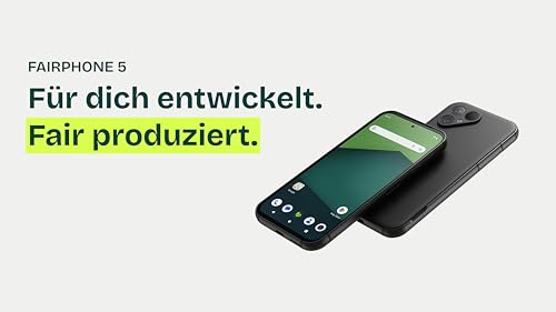 Fairphone 5 5G Smartphone sostenible (Pantalla de 6,46", cámara Dual de 50 MP, 6GB/128GB, 4200 mAh, Android 14) Incl. Destornillador iFixit, Verde Musgo