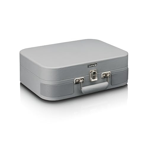 Classic Phono - TT-116 Tocadiscos Bluetooth con 3 velocidades, 33, 45 y 78 RPM, Tocadiscos de Vinilo Vintage, Salida RCA, Altavoz estéreo, Gris
