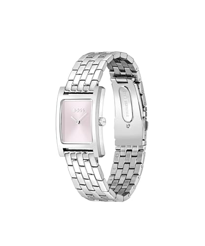 BOSS Reloj De Movimiento De Cuarzo De Dos Manecillas para Mujer Colección Lucy con Correa de Acero Inoxidable Plateada - 1502743