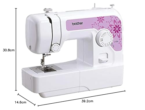 Brother J17s máquina de Coser, Blanco, L