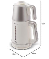 Karaca Berry Tea Xl Cay Maker Mulberry 1700 W con tetera de acero y hervidor Mulberry Hervidor de té, Tetera tradicional turca