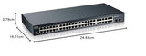 Zyxel Switch Gigabit de 48 Puertos | Gestión Inteligente | Montaje en Rack con 2 Puertos SFO | VLAN, IGMP, QoS | Garantía de por Vida [GS1900-48]
