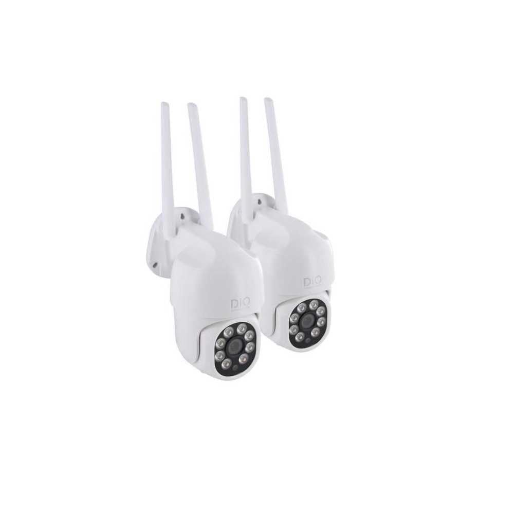 DIO Connected Home - Cámaras para Exteriores (Doble Banda, 4 MP, Cableada, giratoria)