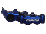 Par de pinzas de freno radiales Accossato Forjada monobloque Distancia entre ejes 100 mm Con pistones de aluminio, con pastillas ZXC incluidas, para Benelli TnT 899 del 2012 al 2014, 899 CC