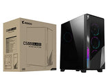 AORUS C500 Glass - Carcasa Negra para Juegos de PC de Torre Media, Vidrio Templado, USB Tipo C, 4 Ventiladores ARBG incluidos (GB-AC500G ST)
