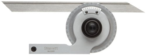 Starrett C359BZZPrecision - Protractor universal de biselado de precisión, a través de graduaciones de 360 grados, tamaño de hoja de 17,78 cm