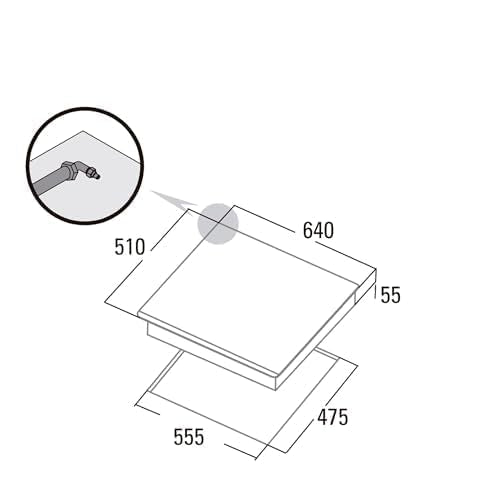 Cata S0428606 Placa de Gas Cata Lci6031Wh 60 cm, Blanco, 4 Fogones