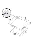 Cata S0428606 Placa de Gas Cata Lci6031Wh 60 cm, Blanco, 4 Fogones