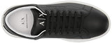 Armani Exchange Hombre Venice con Logotipo en Relieve Zapatillas, Negro, 46 EU