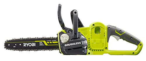 RYOBI - Motosierra Eléctrica Sin Cable a Batería 18V ONE+ Motor Brushless - Guía 30cm - Usos Regulares y Domésticos, Pequeña Poda, Producción de Leña - OCS1830