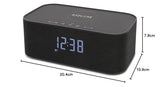 Explore Scientific BCC1001 - Altavoz estéreo Bluetooth con función de Despertador y Carga, Color Negro