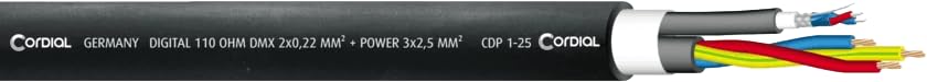 CORDIAL - Cable híbrido XLR de 5 clavijas + PowerCon de 2,5 mm² True1-15 m