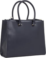 Tommy Hilfiger Bolso Tote Mujer Eternity Med con cremallera, Azul (Space Blue), Talla Única