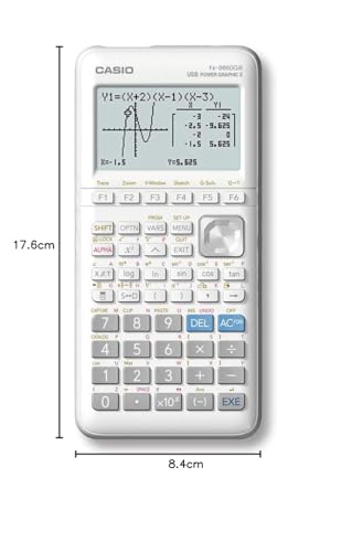 Casio FX-9860GIII - Calculadora gráfica monocromática sin CAS, blanca