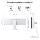 LG 49U950A-W - Monitor UltraWide Curvo, 49", Nano IPS, (5120x1440), 32:9, 144Hz, HDR400, AMD FreeSync Premium Pro/Ideal Multitarea, USB-C (PD 90W), Inclinación/Altura Ajustable, Blanco