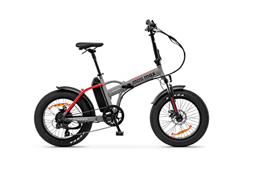 Argento New Mini MAX Red Black Bicicletas, Adultos Unisex, Gris, Única Talla