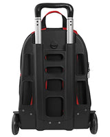 Ferrari – Mochila con carrito desmontable ajustable con asa y tirantes retráctiles, cremallera y bolsillo frontal con cremallera – Mochila escolar 36 x 23 x 47 cm, rojo, Talla única, Casual