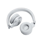 JBL LIVE 460 NC Auriculares supraaurales inalámbricos con cancelación adaptativa de ruido, tecnología Bluetooth, hasta 50h de batería sin NC, asistente de voz y conexión multipunto, blanco