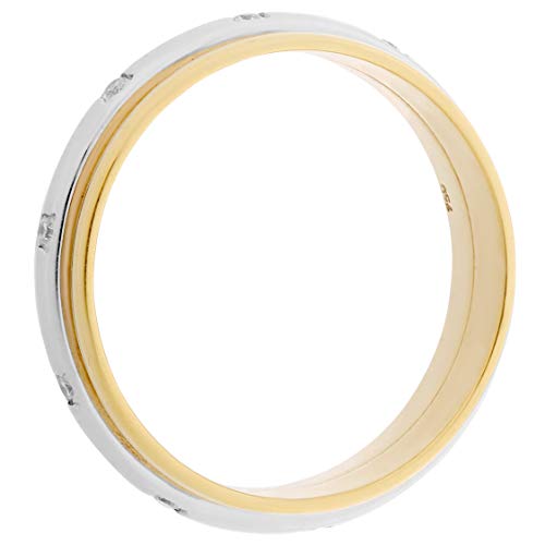 Orphelia Mujer 18 k (750) oro bicolor redondo blanco diamante