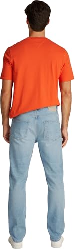 Tommy Hilfiger Straight Denton Jeans Washes Vaqueros, Denim (Heron Blue), 33W / 32L para Hombre
