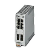 PHOENIX CONTACT FL Switch 2206-2FX SM - Conmutador gestionado (6 Puertos RJ45 de 10/100 Mbit/s, 2 Modos SC, 100 Mbit/s, Clase de protección: IP20, PROFINET Conformance-Class B)