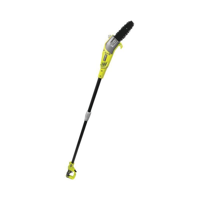 RYOBI - Podadora Eléctrica de Cable 220V, 750W con Pértiga - Longitud Hoja 25cm, Cadena 40 Eslabones para Ramificación, Poda y Trabajos de Largo Alcance - Incluye 1 Arnés, 1 Extensión - RPP755E