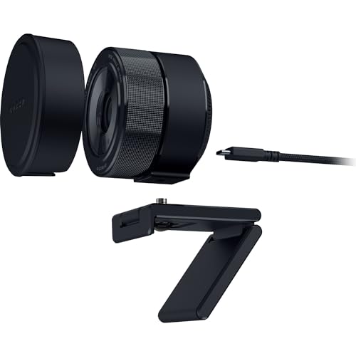 Razer Kiyo Pro Ultra - Cámara Web 4K para creación de contenidos y Streaming (Ultra High Dynamic Range-UHDR, UltraHD 4K 30 FPS/1080P 60 FPS, autoenfoque con IA, Sensor de luz de 2,9 μm) Negro