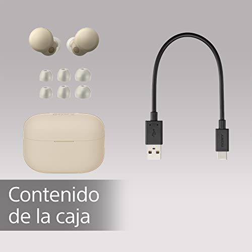 Sony Auriculares LinkBuds S True Wireless Noise Cancelling, Ultraligeros para llevarlos cómodamente Todo el día, Calidad de Llamada cristalina, hasta 20 H de batería con Estuche de Carga, Crudo
