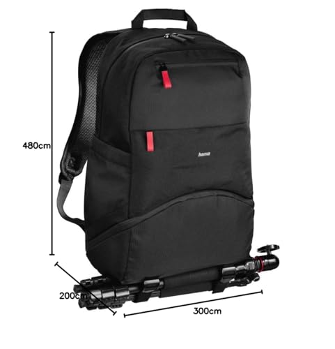 Hama Mochila unisex Matera para cámara (paquete de 1), Black, 30 x 14 x 35 cm, 30 cm x 14 cm x 35 cm