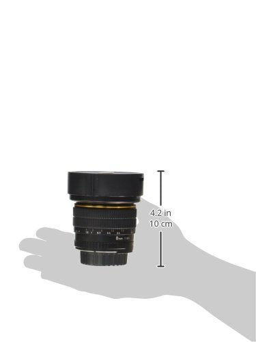 Rokinon FE8M-N Lente Fija Ojo de pez F3.5 de 8 mm para Nikon (Negro)