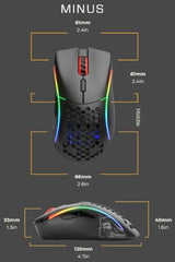 Glorious Gaming Model D- (Pequeño) Wireless Ratón Gaming inalámbrico - 67 g superligero, diseño Colmena, RGB, ergonómico, sin Lag 2,4 GHz inalámbrico, hasta 71 Horas de batería - Negro Mate