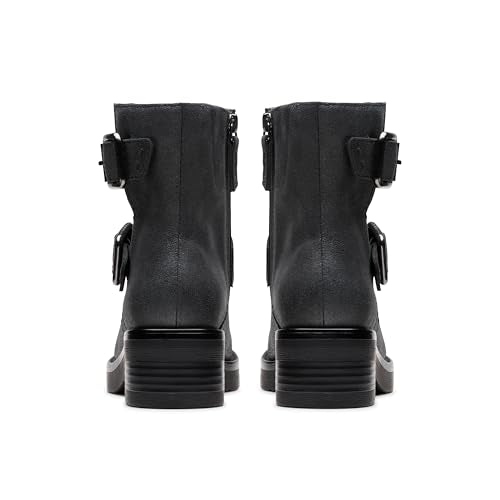 Clarks Hebilla Rebelle, Botas de Moda Mujer, Black Wlined Lea, 35.5 EU