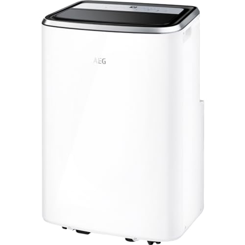 AEG AXP26U338CW Aire Acondicionado Portátil ChillFlex Pro - Función Frío, Deshumidificador y Ventilador - 9000BTUs, R290, 30-40m2, Mando, Temporizador, Filtro Anti Bacteriano, Silencioso - Blanco