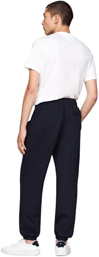 Tommy Hilfiger Pantalón de Chándal Hombre Essential Fleece con Cordón, Azul (Desert Sky), L