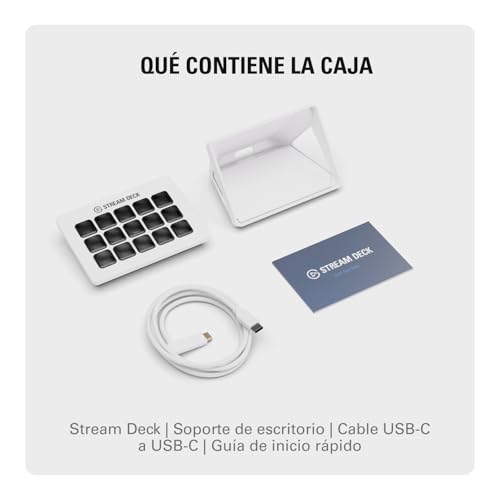Elgato Stream Deck MK.2 – Controlador de estudio USB, 15 teclas macro, activa acciones en apps y software como OBS, Twitch, YouTube y otros, funciona en Mac y PC