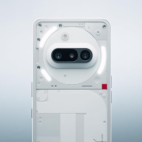 Nothing Phone (3a) 256 GB - Handy mit Essential Space, 50-MP-Hauptkamera, 32-MP-Frontkamera, 30-facher Ultra-Zoom, 12 GB RAM, Langer Akkulaufzeit und 6,77 Zoll Flexibles FHD+ AMOLED-Display - Weiß