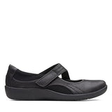 Clarks Sillian Bella, Zapatos Planos Mary Jane Mujer, Black Synthetic, 41.5 EU