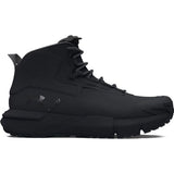 Under Armour UA Charged Valsetz Mid Zapatos tácticos para hombre, cómodas y duraderas botas de montaña, color negro/negro/gris azabache
