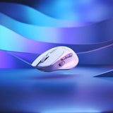 Glorious Gaming Model I 2 Wireless Ratón gaming inalámbrico - Híbrido 2,4 GHz y Bluetooth, superligero, 9 botones (2 intercambiables), RGB, gran batería, MMO/MOBA/FPS, reposapulgares lateral - Blanco