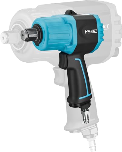 Hazet Llave de impacto 3/4 doble turbo 9013MTT, 1890 Nm de par de liberación, mecanismo de impacto de doble martillo de alto rendimiento, diseño compacto para espacios reducidos