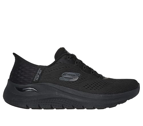 Skechers Arch Fit 2.0 Easy Chic - Tenis para Mujer, 01 Negro, 38.5 EU