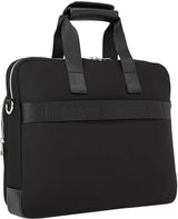Tommy Hilfiger Maletín para portátil Hombre Business Nylon con bolsillo exterior, Negro (Black), Talla Única
