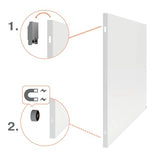 Nobo 1915714 - Pizarra Magnética Infinity Sin Marco, 900 x 600mm, Pizarra Blanca Magnética, 90 x 60cm, Acero con Revestimiento UV, Pizarra Fácil de Limpiar, Blanco